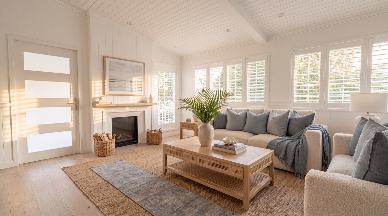 EVOKE Coastal Luxe Living — fireplace