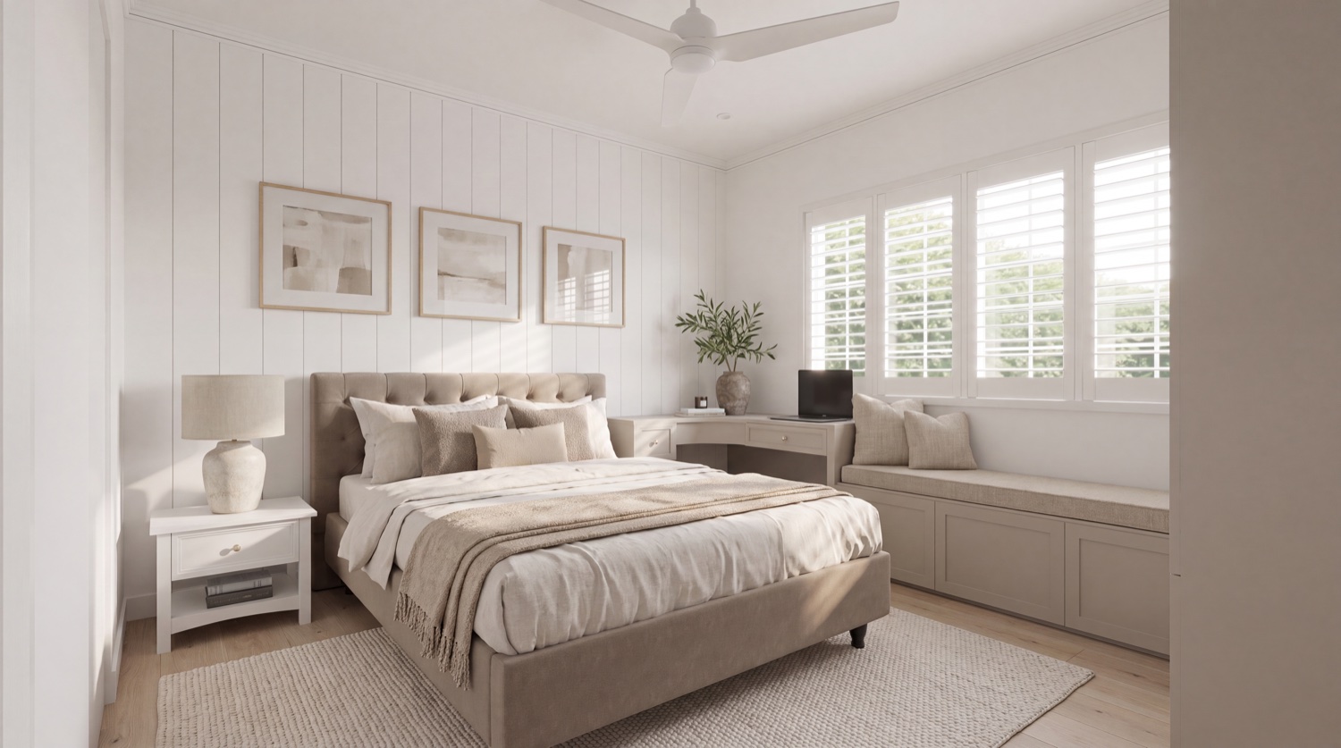 EVOKE Elegant Minimalist Bedroom