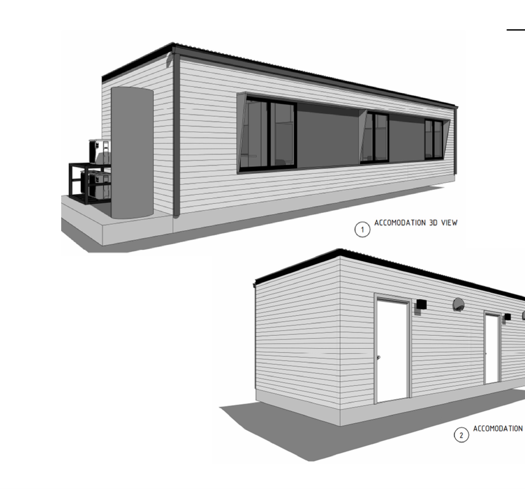 Fortress accommodation unit, 3D views