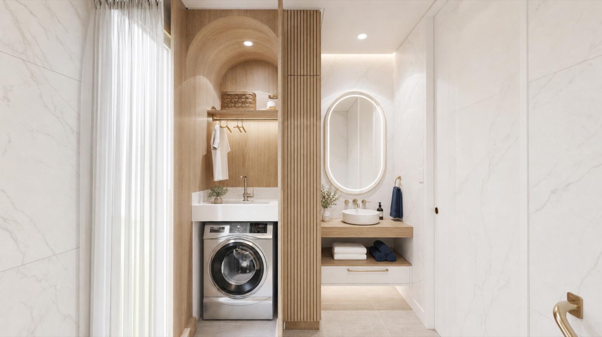 NOMI Kin Hamptons Ensuite & laundry