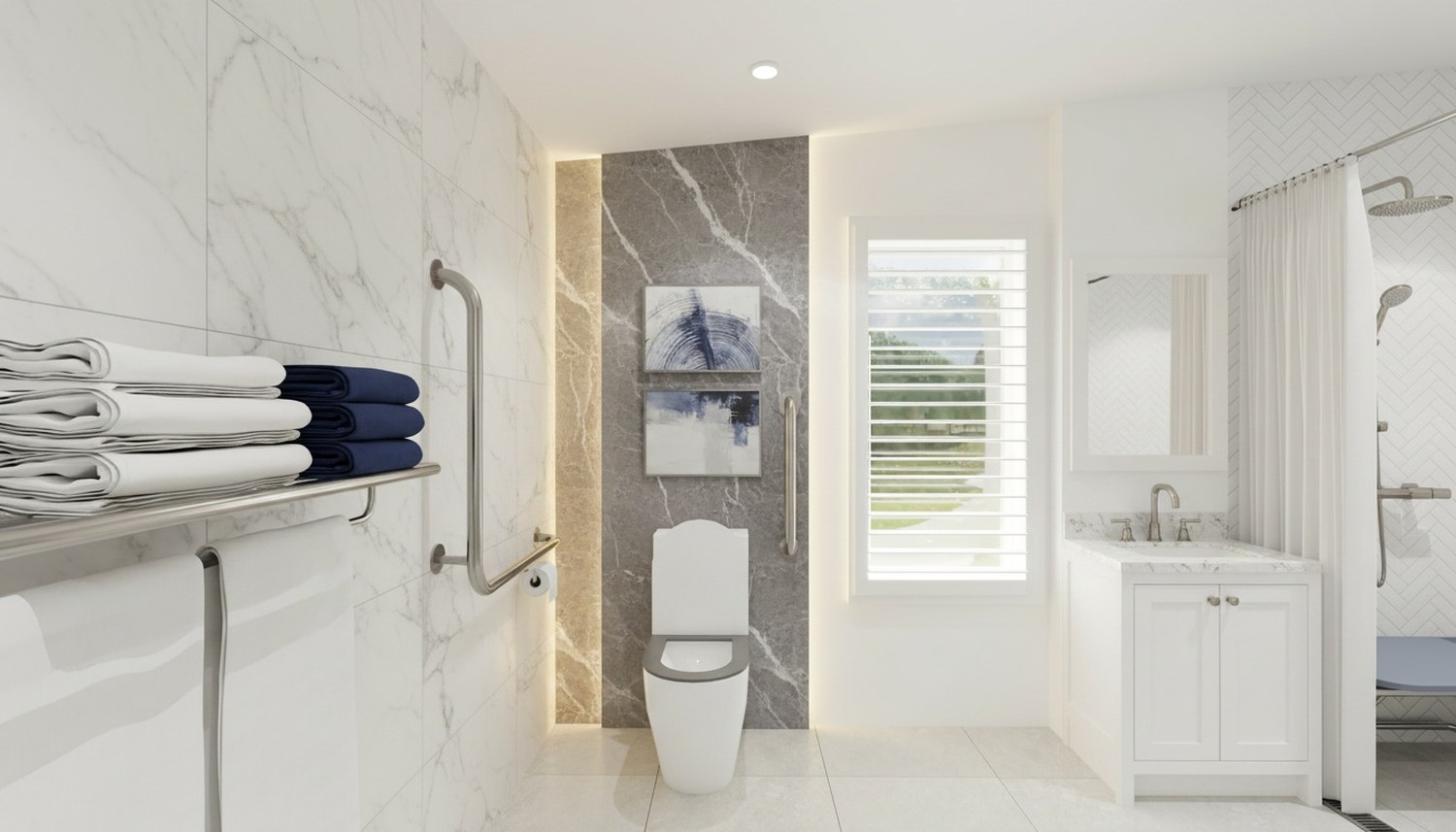 VIVID Hamptons accessible bathroom