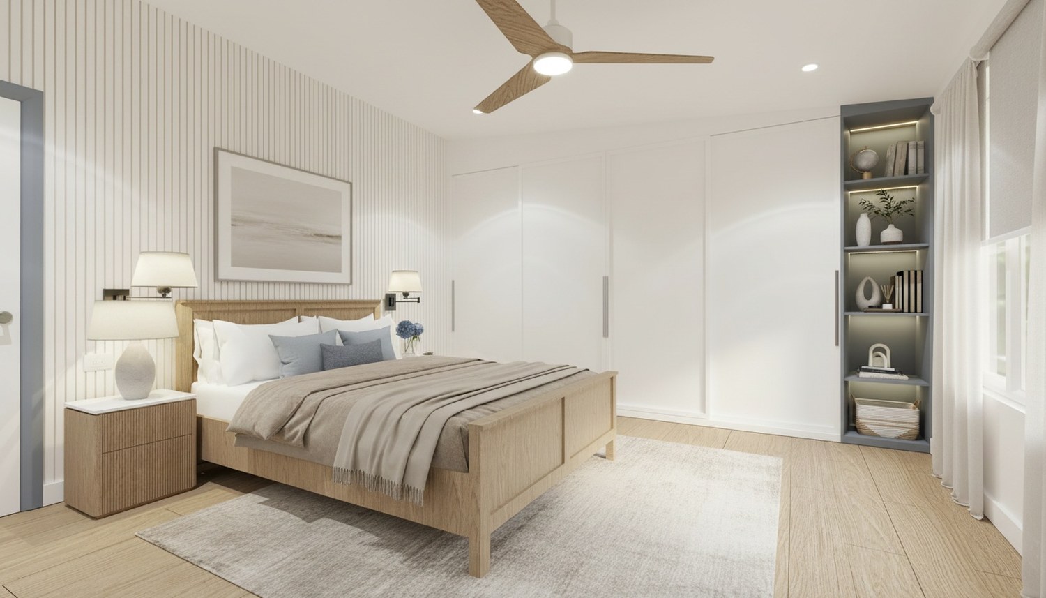 VIVID Elegant Minimalist accessible main bedroom