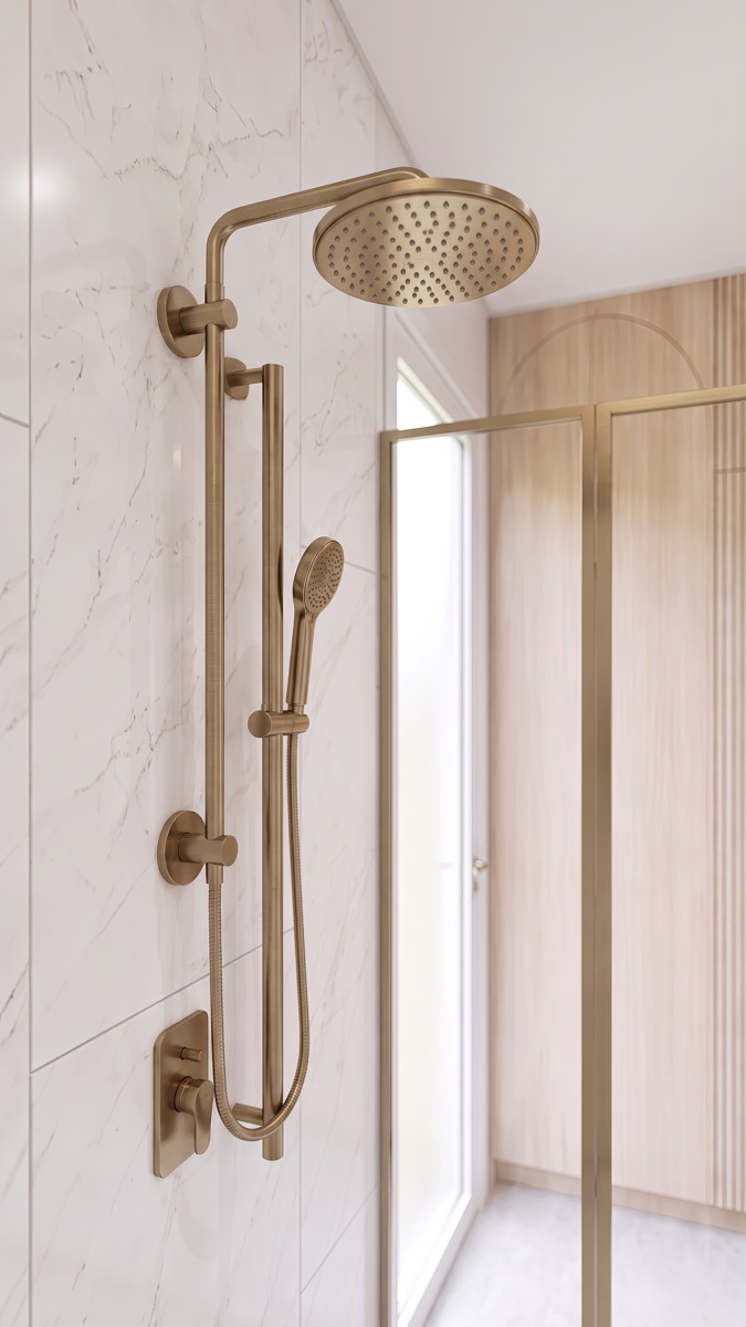 Brass shower set