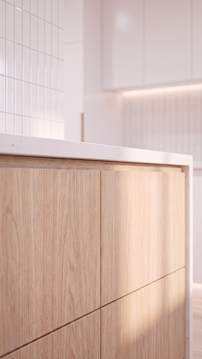 Handleless cabinetry